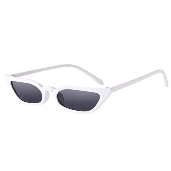 Accessories - Vintage Inspired White & Black Cat Eye Sunglasses